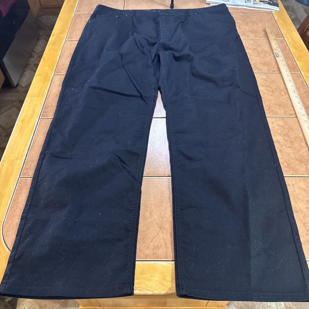 prAna Men's Pants Sz 42 x 30 Slim Fit Black Bridger Denim‎ Jeans Dark Wash Pants